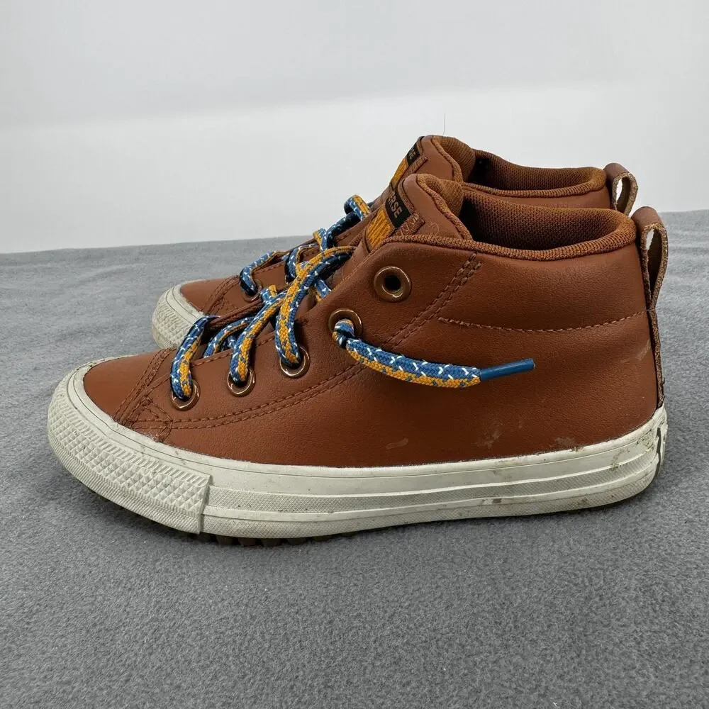 Converse All Star‎ Berkshire Mid Boot Junior 1 Brown Leather 668490C